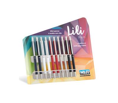 Penna mini a scatto da agenda - colori assortiti - Italiana - conf. 10 pezzi - Lebez - 1301 - 8007509013014 - DMwebShop
