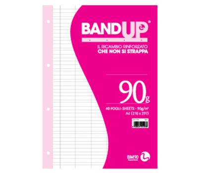 Ricambi BandUp forati rinforzati - A4 - rigo di 1a - con margine - 40 fogli - 90 gr - BM - 0105493 - 8008234054938 - DMwebShop