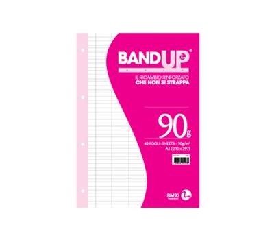 Ricambi BandUp forati rinforzati - A4 - rigo di 1a - con margine - 40 fogli - 90 gr - BM - 0105493 - 8008234054938 - DMwebShop
