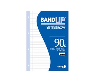 Ricambi BandUp forati rinforzati - A4 - rigo di 3a - con margine - 40 fogli - 90 gr - BM - 0105494 - DMwebShop
