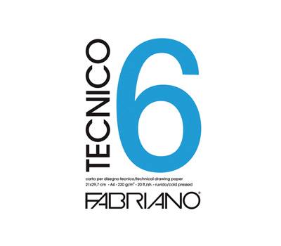 Blocco Tecnico 6 - 25 x 35 cm - 20 fogli - 240 gr - liscio - Fabriano - 09802535 - 8001348119104 - DMwebShop