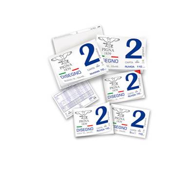 Blocco2 - 330 x 480 mm - collato - 12 fogli - 110 gr - liscio - 33 x 48 cm - conf. 10 pezzi - Pigna - 0220018GE - 8005235104495 - DMwebShop