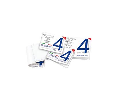 Blocco4 - 330 x 480 mm - 4 angoli - 20 fogli - 200 gr - ruvido - 33 x 48 cm - Pigna - 0220023OR - 8005235104549 - DMwebShop