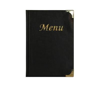 PortaMenu' Basic - A5 - 23,7 x 17,2 cm - PVC - nero - 4+2 buste fisse incluse - Securit - MC-BRA5-BL - 8717624248993 - DMwebShop