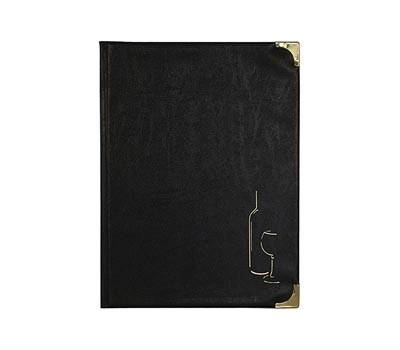 Carta dei vini Basic - A4 - 31,5 x 24 cm - PVC - nero - 4+2 buste fisse incluse - Securit - MC-BRWC-BL - 8717624240843 - DMwebShop