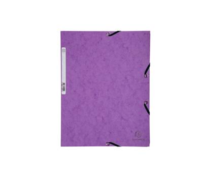 Cartellina con elastico - cartoncino lustre' - 3 lembi - 400 gr - 24 x 32 cm - viola - conf. 25 pezzi - Exacompta - 55508E - 3130630555087 - DMwebShop