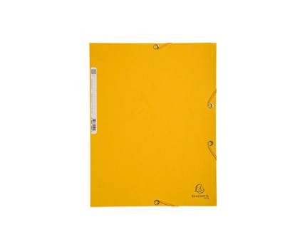 Cartellina con elastico - cartoncino lustre' - 3 lembi - 400 gr - 24 x 32 cm - giallo - conf. 25 pezzi - Exacompta - 55509E - 3130630555094 - DMwebShop