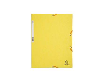 Cartellina con elastico - cartoncino lustre' - 3 lembi - 400 gr - 24 x 32 cm - giallo limone - conf. 25 pezzi - Exacompta - 55529E - 3130630555292 - DMwebShop