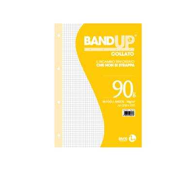 Blocco collato BandUp - fori rinforzati - A4 - quadretto 5 mm - 40 fogli - 90 gr - conf. 10 pezzi - BM - 0106433 - 8008234064333 - DMwebShop