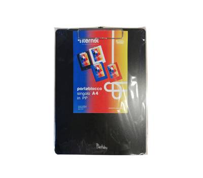 Portablocco con molla in metallo - copertina in PPL - A4 - nero - Iternet - 7071N - 8028422170714 - DMwebShop