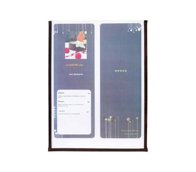 Portamenu' Crystal BR1 singolo per 2 fogli - A4 - set 3 pezzi - Securit - MC3-CYA4-BR1 - 8717624244810 - DMwebShop