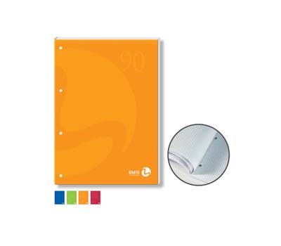 Blocco notes 90 A4 collato lato lungo 1 rigo 50 fogli 90 gr 4 fori - 9329