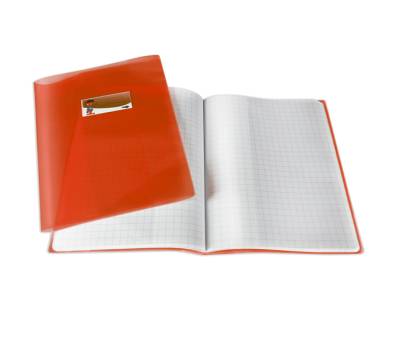 Coprimaxi PT1 F con alette A4 PP liscio trasparente rosso - 9832