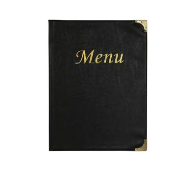 PortaMenu Basic A4,31,5 x 24 cm PVC nero 4,2 buste fisse incluse - 9571