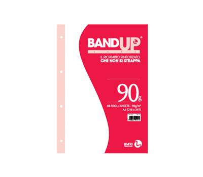 Ricambi BandUp forati rinforzati A4 bianchi 40 fogli 90 gr - 9311