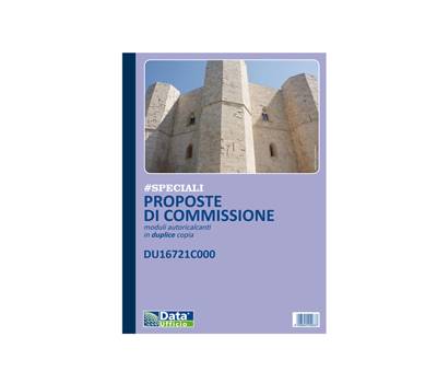 Blocco proposta commissione - 50-50 copia autoricopiante - 29,7 x 21,5 cm - Data Ufficio - DU16721C000 - 8008842585473 - DMwebShop