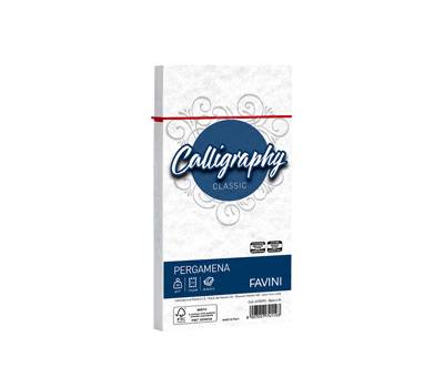Busta Calligraphy Pergamena - 110 x 220 mm - 90 gr - bianco 01 - conf. 25 pezzi A5 - 70293 - Favini - A570293 - 8007057741193 - DMwebShop