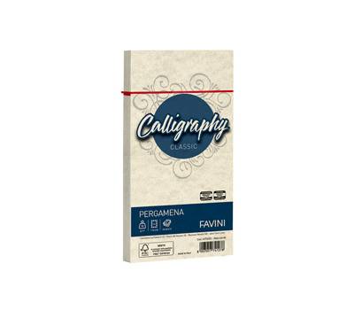 Busta Calligraphy Pergamena - 110 x 220 mm - 90 gr - naturale 06 - conf. 25 pezzi - Favini - A57Q203 - 8007057741278 - DMwebShop