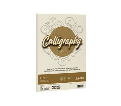 Carta Calligraphy Lino - A4 - 120 gr - avorio 02 - conf. 50 fogli - Favini - A69Q514 - 8007057617658 - DMwebShop