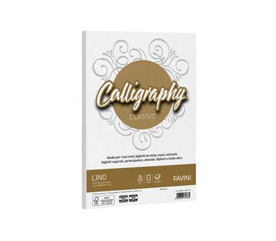 Carta Calligraphy Lino - A4 - 200 gr - bianco 01 - conf. 50 fogli - Favini - A690614 - 8007057617665 - DMwebShop