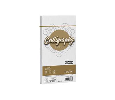 Buste Calligraphy Lino - 110 x 220 mm - 120 gr - bianco 01 - conf. 25 pezzi - Favini - A570514 - 8007057617689 - DMwebShop