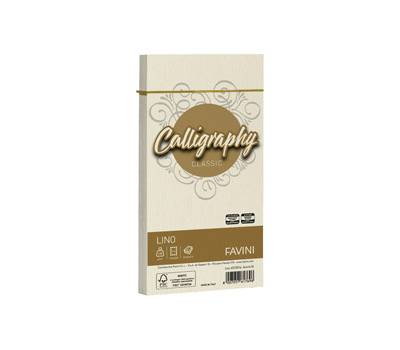 Buste Calligraphy Lino - 110 x 220 mm - 120 gr - avorio 02 - conf. 25 pezzi - Favini - A57Q514 - 8007057617696 - DMwebShop