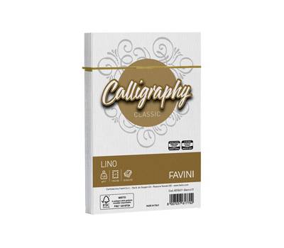 Buste Calligraphy Lino - 120 x 180 mm - 120 gr - bianco 01 - conf. 25 pezzi - Favini - A570617 - 8007057617702 - DMwebShop
