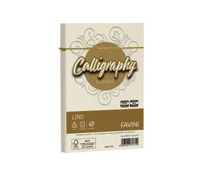 Buste Calligraphy Lino - 120 x 180 mm - 120 gr - avorio 02 - conf. 25 pezzi - Favini - A57Q617 - 8007057617719 - DMwebShop
