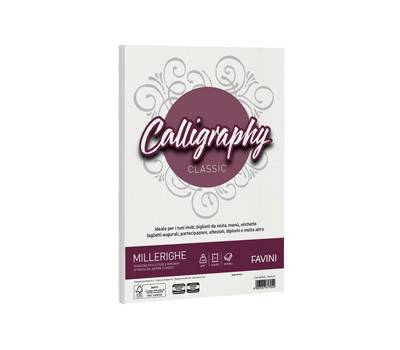 Carta Calligraphy Millerighe - A4 - 100 gr - bianco 01 - conf. 50 fogli - Favini - A690224 - 8007057617054 - DMwebShop