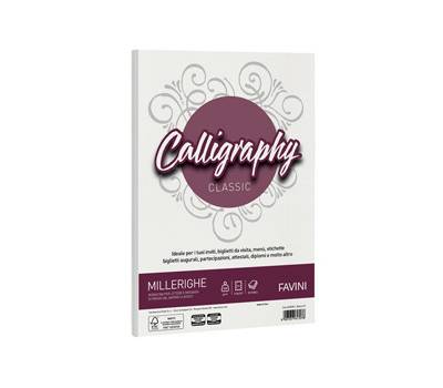 Carta Calligraphy Millerighe - A4 - 200 gr - bianco 01 - conf. 50 fogli - Favini - A690324 - 8007057617078 - DMwebShop