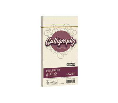 Busta Calligraphy Millerighe - 110 x 220 mm - 100 gr - avorio 02 - conf. 25 pezzi - Favini - A57Q424 - 8007057747553 - DMwebShop