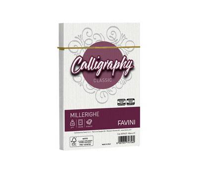 Busta Calligraphy Millerighe - 120 x 180 mm - 100 gr - bianco 01 - conf. 25 pezzi - Favini - A570427 - 8007057747560 - DMwebShop