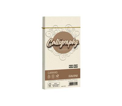 Busta Calligraphy Canvas - 110 x 220 mm - 100 gr - avorio 02 - conf. 25 pezzi - Favini - A57Q414 - 8007057747515 - DMwebShop