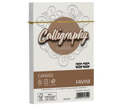Busta Calligraphy Canvas - 120 x 180 mm - 100 gr - bianco 01 - conf. 25 pezzi - Favini - A570417 - 8007057747522 - DMwebShop