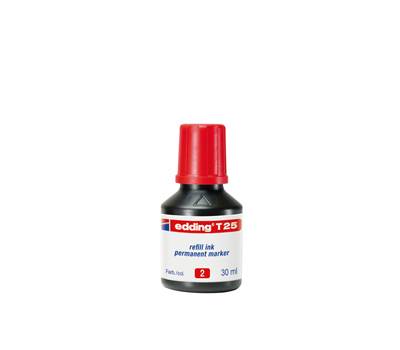 Ricarica Inchiostro per Marcatore Permanente - contenuto 30 ml - rosso - Edding - E-T25 002 - 4004764023875 - DMwebShop