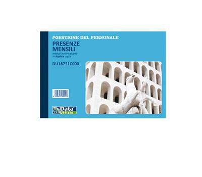 Blocco presenze mensili - 25-25 copie autoricalcanti - 14,8 x 21,5 cm - Data Ufficio - DU16731C000 - 8008842585305 - DMwebShop
