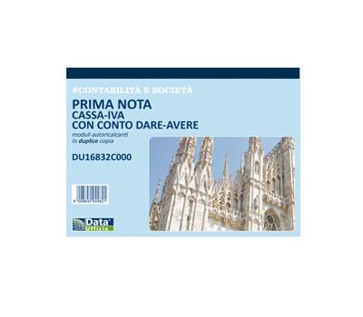 Blocco prima nota cassa-Iva con conto dare-avere - 50-50 copie autoricalcanti - 21,5 x 29,7 cm - Data Ufficio - DU16832C000 - 8008842585596 - DMwebShop