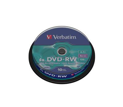 Scatola 10 DVD-RW - serigrafato - 4,7 Gb - Verbatim - 43552 - 23942435525 - DMwebShop