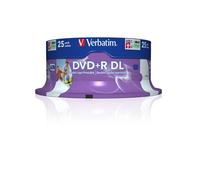 Scatola 25 DVD+R Dual Layer - serigrafato Spindle - 8,5 Gb - Verbatim - 43667 - 23942436676 - DMwebShop