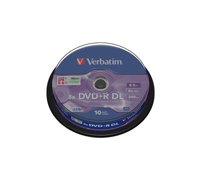 Scatola 10 DVD+R Dual Layer - serigrafato Spindle - 8,5 Gb - Verbatim - 43666 - 23942436669 - DMwebShop