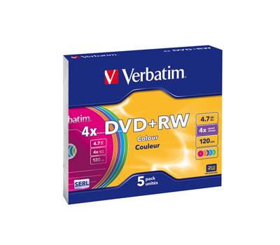 Scatola 5 DVD+RW - colore - 4,7 Gb - Verbatim - 43297 - 23942432975 - DMwebShop