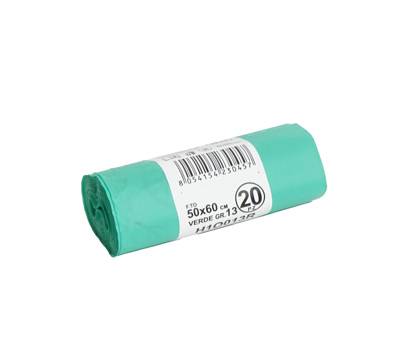 Sacchi Bio - 50 x 60 cm - 30 lt - 17 micron - verde - conf. 20 pezzi - H1O013R - 8054154230457 - DMwebShop