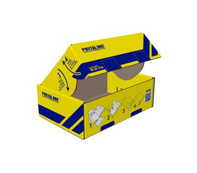 Scatola spedizioni Postal Box - mt - 36 x 24 x 12 cm - giallo-blu - Blasetti - 0422 - 8007758014220 - DMwebShop