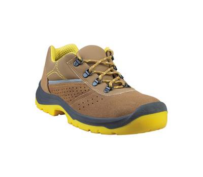 Calzatura di sicurezza Rimini 4 S1P SRC - pelle scamosciata perforata - numero 43 - beige-giallo - Deltaplus - RIMI4SPBE43 - 3295249243753 - DMwebShop