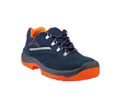 Calzatura di sicurezza Rimini 4 S1P SRC - pelle scamosciata perforata - numero 44 - blu-arancio - Deltaplus - RIMI4SPBL44 - 3295249243876 - DMwebShop