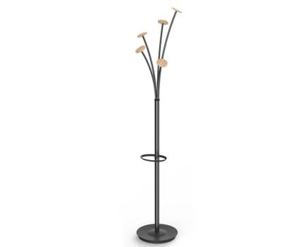 Appendiabiti Festival N - 5 posti - 175 cm - nero-legno chiaro - Alba - PMFESTW N - 3129710017072 - DMwebShop