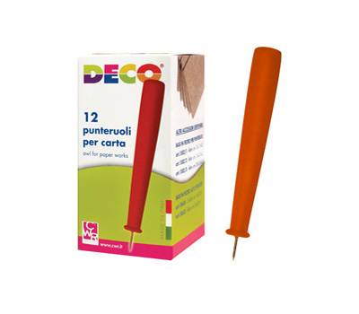 Punteruolo per carta - 9 cm - conf. 12 pezzi - Deco - 1583 - 8004957001983 - DMwebShop Punteruolo per carta - 9 cm - conf. 12 pezzi - Deco - 1583 - 8004957001983 - DMwebShop