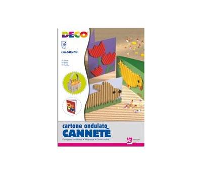 Cartoncino ondulato Cannete' - 50 x 70 cm - colori assortiti - conf. 10 fogli - Deco - 2205 - 8004957026429 - DMwebShop