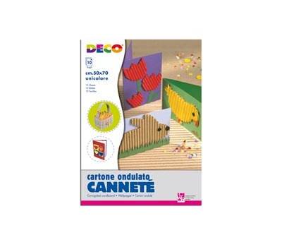 Cartoncino ondulato Cannete' 2206 - 50 x 70 cm - azzurro - conf. 10 pezzi - Deco - 2206/9 - 8004957046755 - DMwebShop