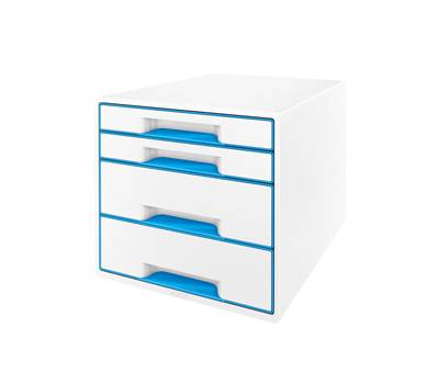 Cassettiera 4 cassetti bianco-azzurro cube - Leitz - 52132036 - 4002432115358 - DMwebShop